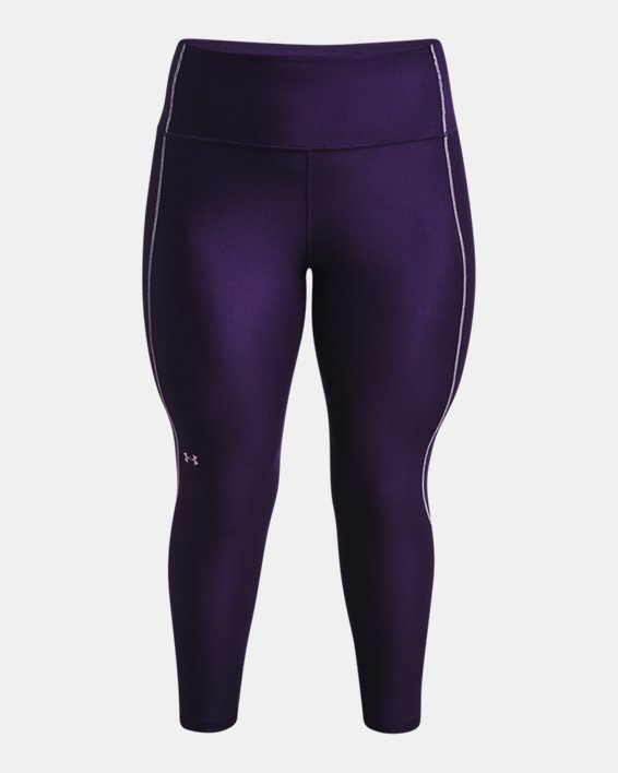 女士HeatGear® No-Slip Waistband九分褲 in Purple image number 4